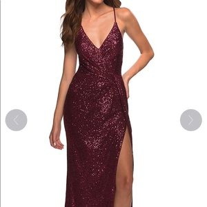 Beautiful wine coloured-gown size 2.  Brand new tags still on Promgirl quality